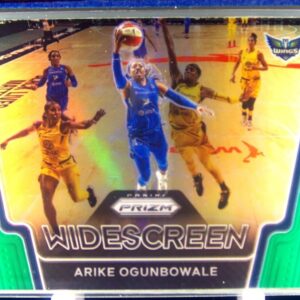 2021-22 Panini Prizm WNBA Arike Ogunbowale #1 Wings Widescreen Prizms Green