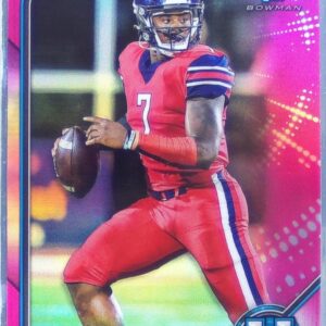 2021 Bowman University Malik Willis Chrome Pink RC #29 Flames