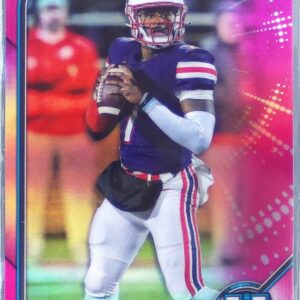 2021 Bowman University Malik Willis Chrome Pink RC #94 Flames