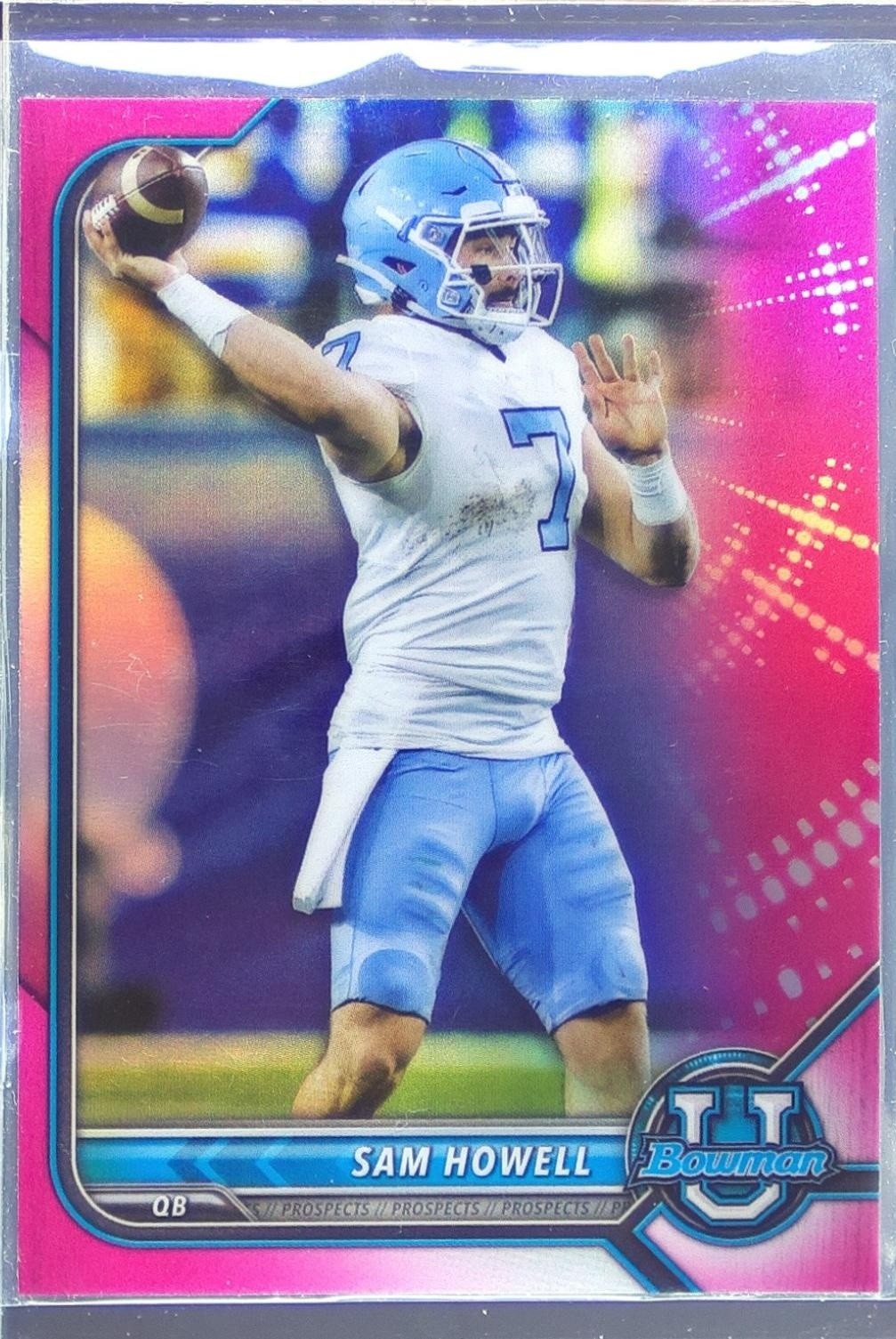 2021 Bowman University Sam Howell Chrome Pink #96 Heels