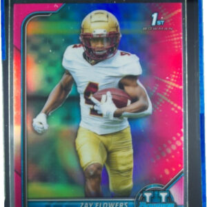 2021 Bowman University Zay Flowers Chrome Pink #26 Eagles