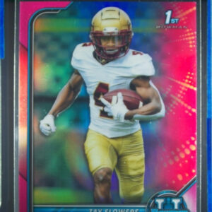 2021 Bowman University Zay Flowers Chrome Pink #26 Eagles