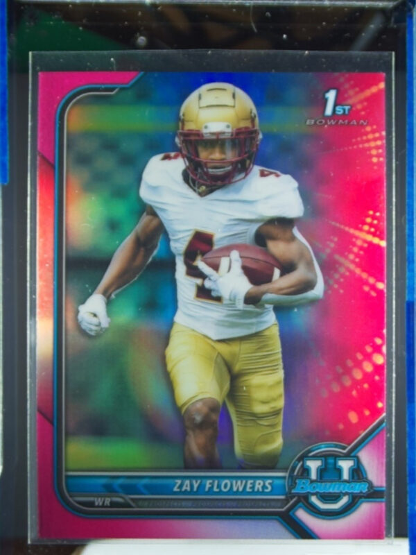 2021 Bowman University Zay Flowers Chrome Pink #26 Eagles