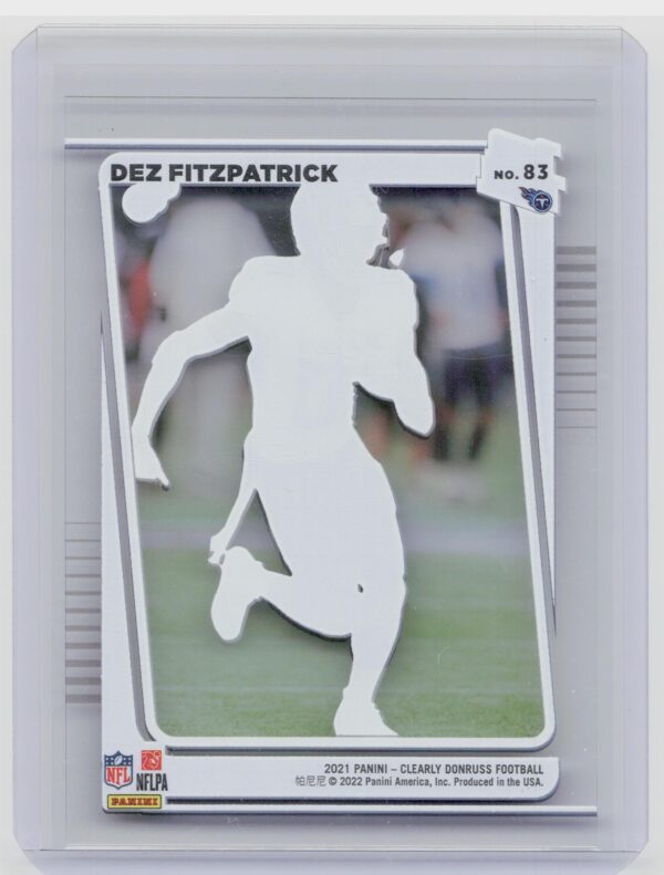 2021 Clearly Donruss Dez Fitzpatrick RC #83 Titans - Image 3
