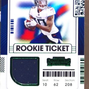 2021 Contenders Dez Fitzpatrick  JSY #RSV-DFI Titans Rookie Ticket Swatches Var