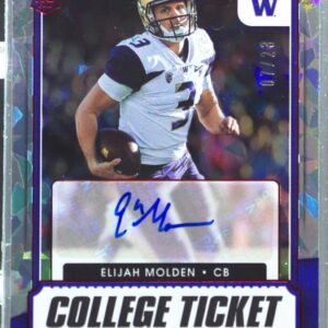 2021 Contenders Draft Picks Elijah Molden Red Cracked Ice Auto /23 #214 Huskies