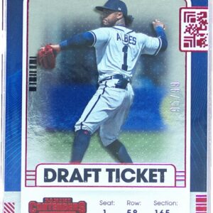 2021 Contenders Ozzie Albies Draft Red /99 #1 Braves