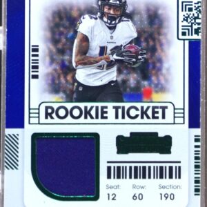 2021 Contenders Rashod Bateman RC JSY #RTS-RBA Ravens Rookie Ticket Swatches