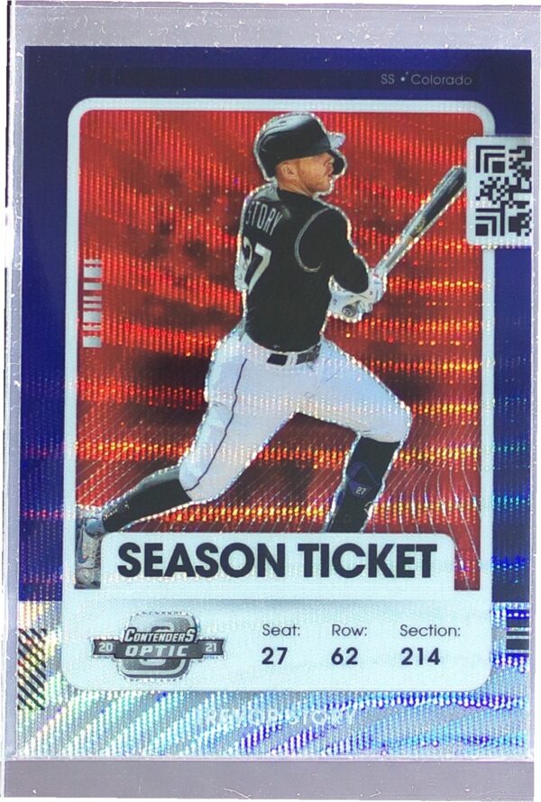 2021 Contenders Trevor Story Optic Red Wave #85 Rockies