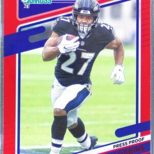 2021 Donruss J.K. Dobbins Press Proof Red #210 Ravens