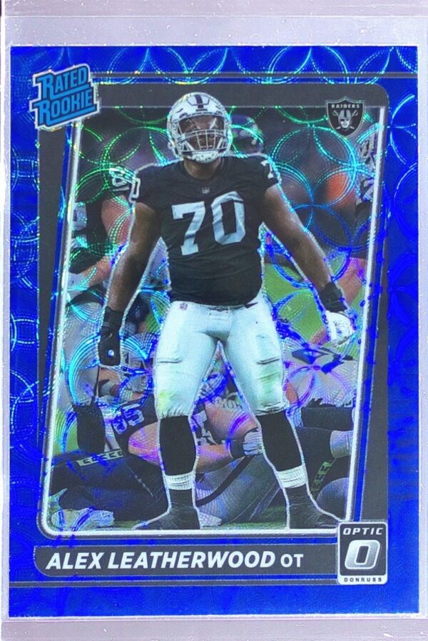 2021 Donruss Optic Alex Leatherwood Blue Scope RC #266 Raiders