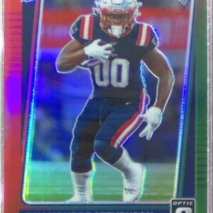 2021 Donruss Rhamondre Stevenson Optic Rated Rookie Preview Red and Green #P-286