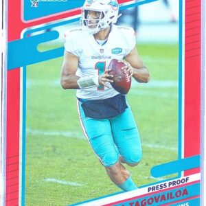 2021 Donruss Tua Tagovailoa Press Proof Red #61 Dolphins