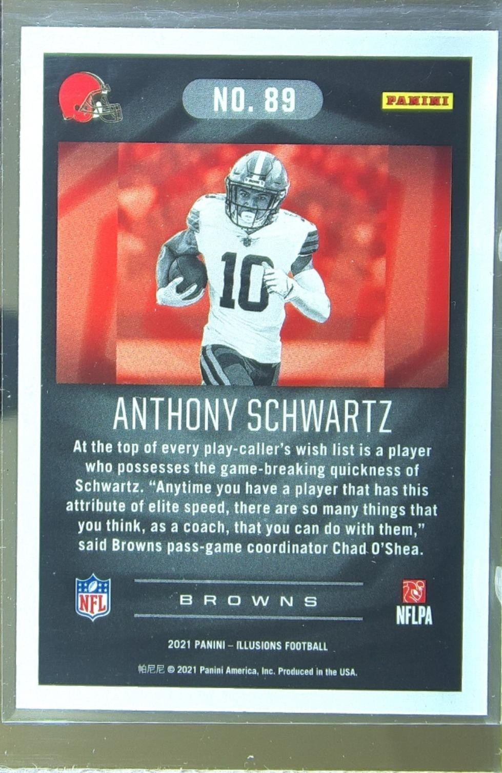 2021 Illusions Anthony Schwartz RC #89 Browns - Image 3