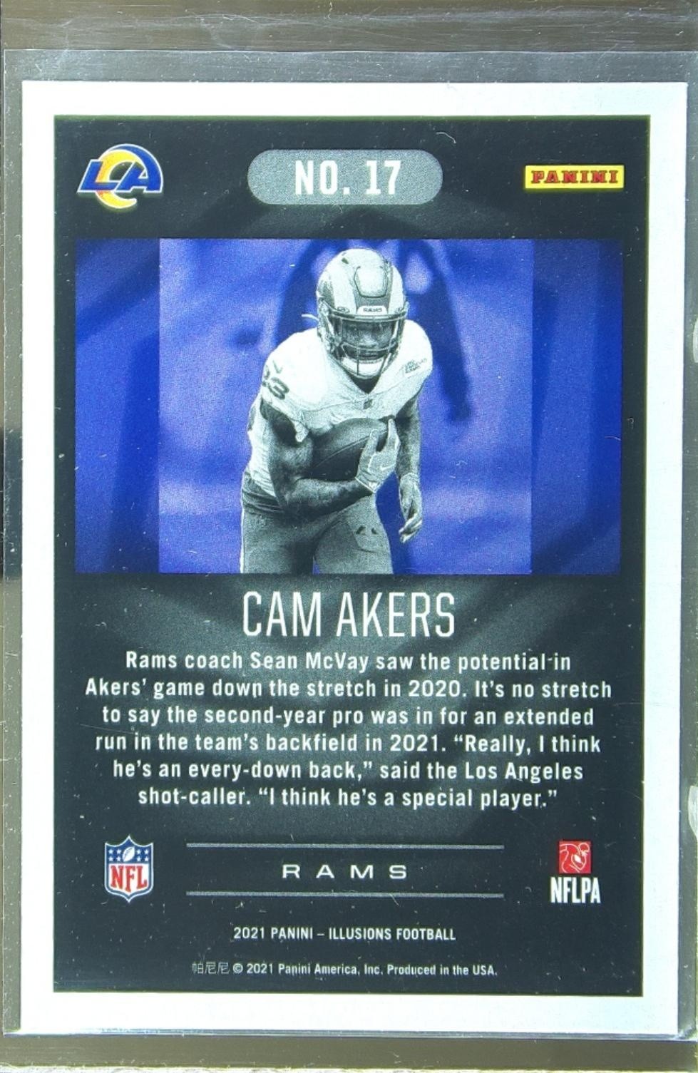 2021 Illusions Cam Akers Trophy Collection Dots #17 Rams - Image 3