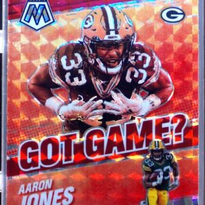 2021 Mosaic Aaron Jones #GG-8 Packers Got Game? Mosaic Red