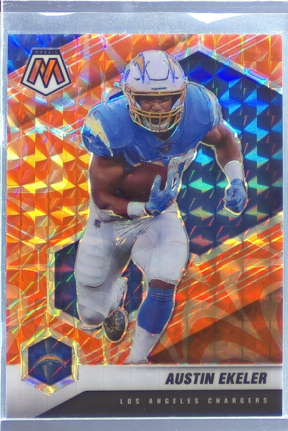 2021 Mosaic Austin Ekeler Prizm Reactive Orange #114 Chargers
