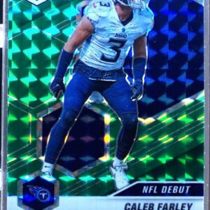 2021 Mosaic Caleb Farley Prizm Green RC #258 Titans