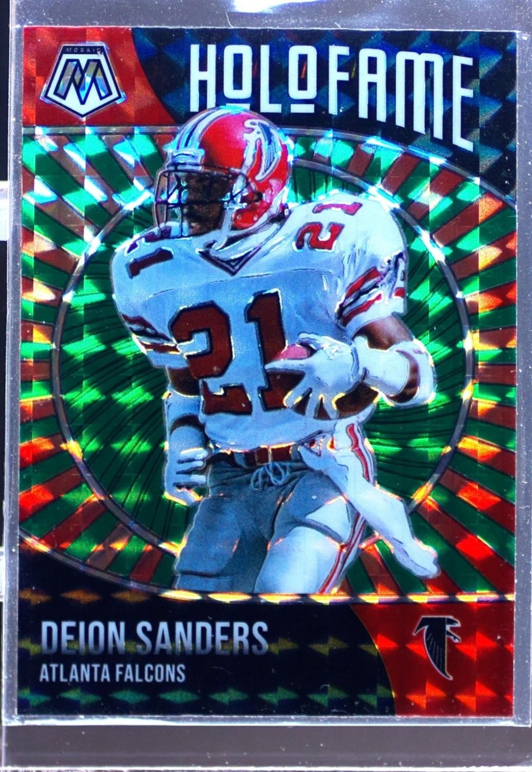 2021 Mosaic Deion Sanders #2 Falcons HoloFame Mosaic Green