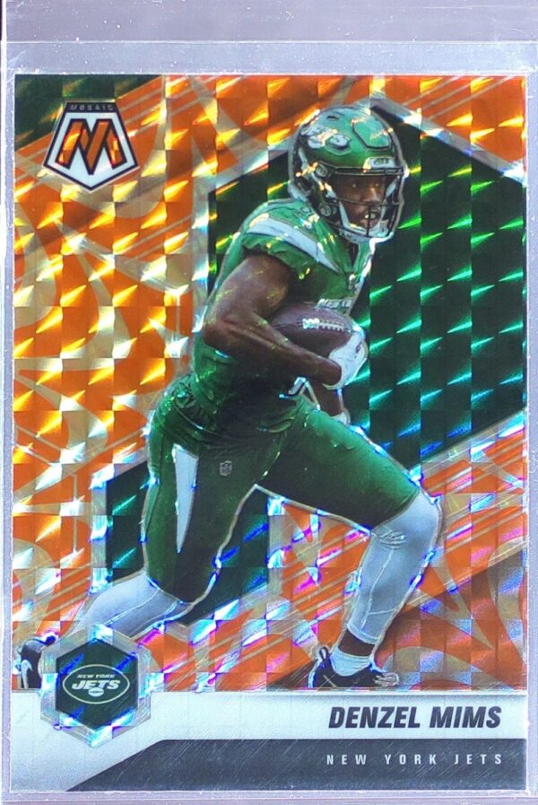 2021 Mosaic Denzel Mims Prizm Reactive Orange #158 Jets