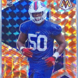 2021 Mosaic Greg Rousseau Prizm Reactive Orange RC #353 Bills