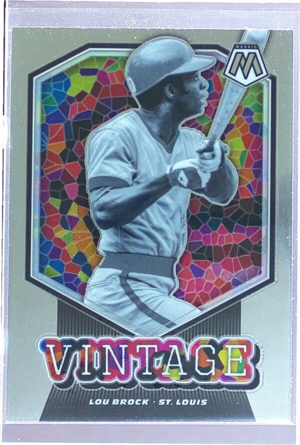 2021 Mosaic Lou Brock #V8 Cardinals Vintage