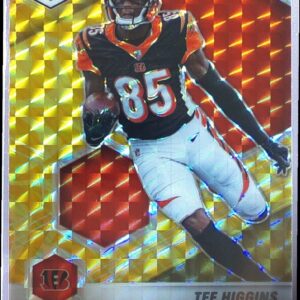 2021 Mosaic Tee Higgins No Huddle Prizm Gold #49 Bengals
