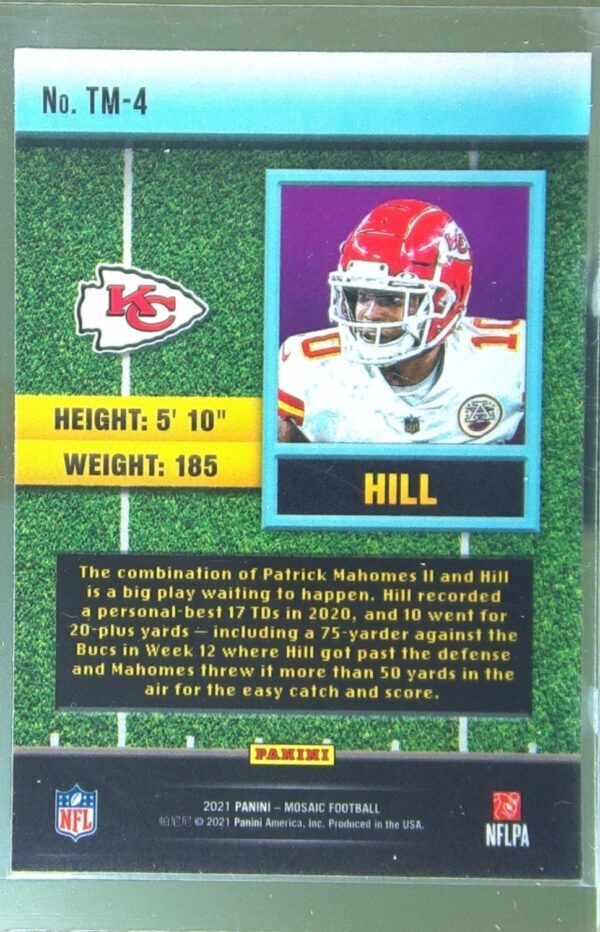 2021 Mosaic Tyreek Hill #TM-4 Chiefs Touchdown Masters Mosaic - Image 3