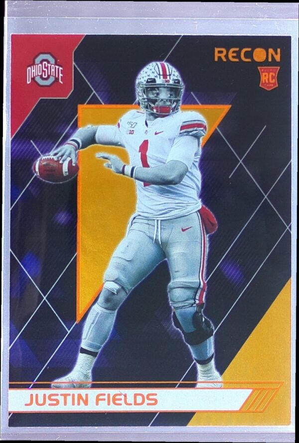2021 Panini Chronicles Draft Picks Justin Fields Orange RC #133 Buckeyes
