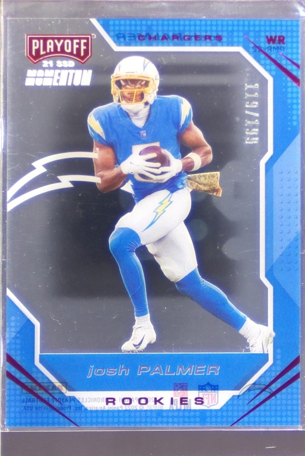 2021 Panini Chronicles Josh Palmer #PMR-22 Chargers Playoff Momentum Rookies Red