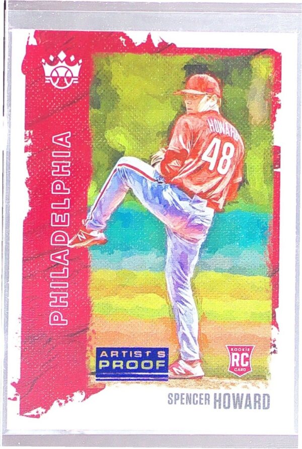 2021 Panini Diamond Kings Spencer Howard Artist's Proof Blue RC #59 Phillies