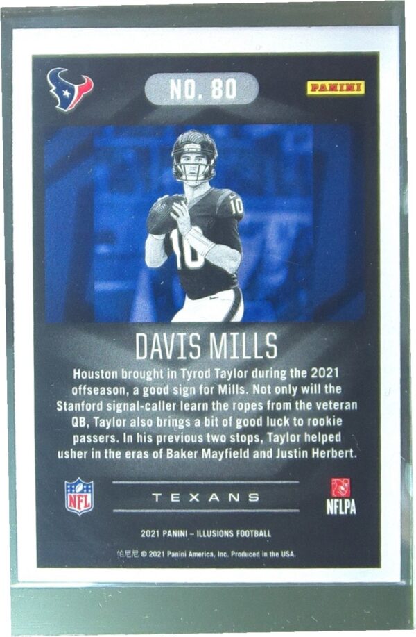 2021 Panini Illusions Davis Mills RC #80 Texans - Image 3