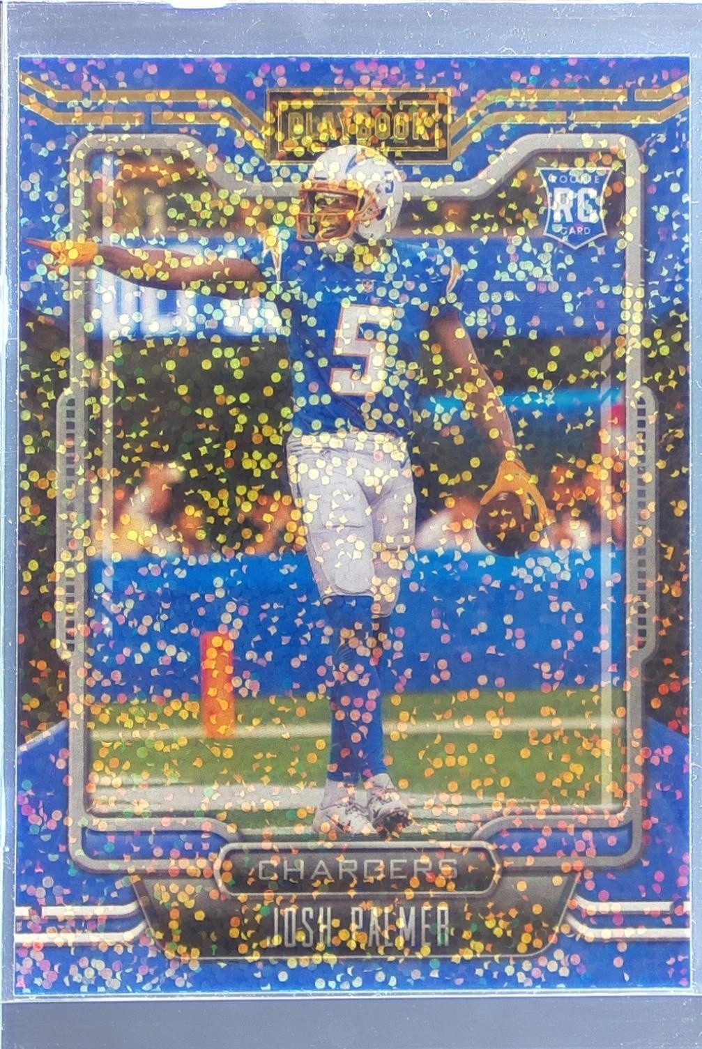 2021 Playbook Josh Palmer Sparkle RC #124 Chargers