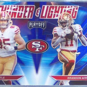2021 Playoff George Kittle / Brandon Aiyuk #TL-13 49ers Thunder & Lightning Blue