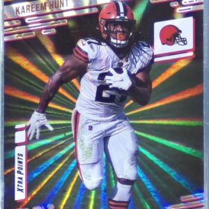 2021 Prestige Kareem Hunt Xtra Points Sunburst #124 Browns