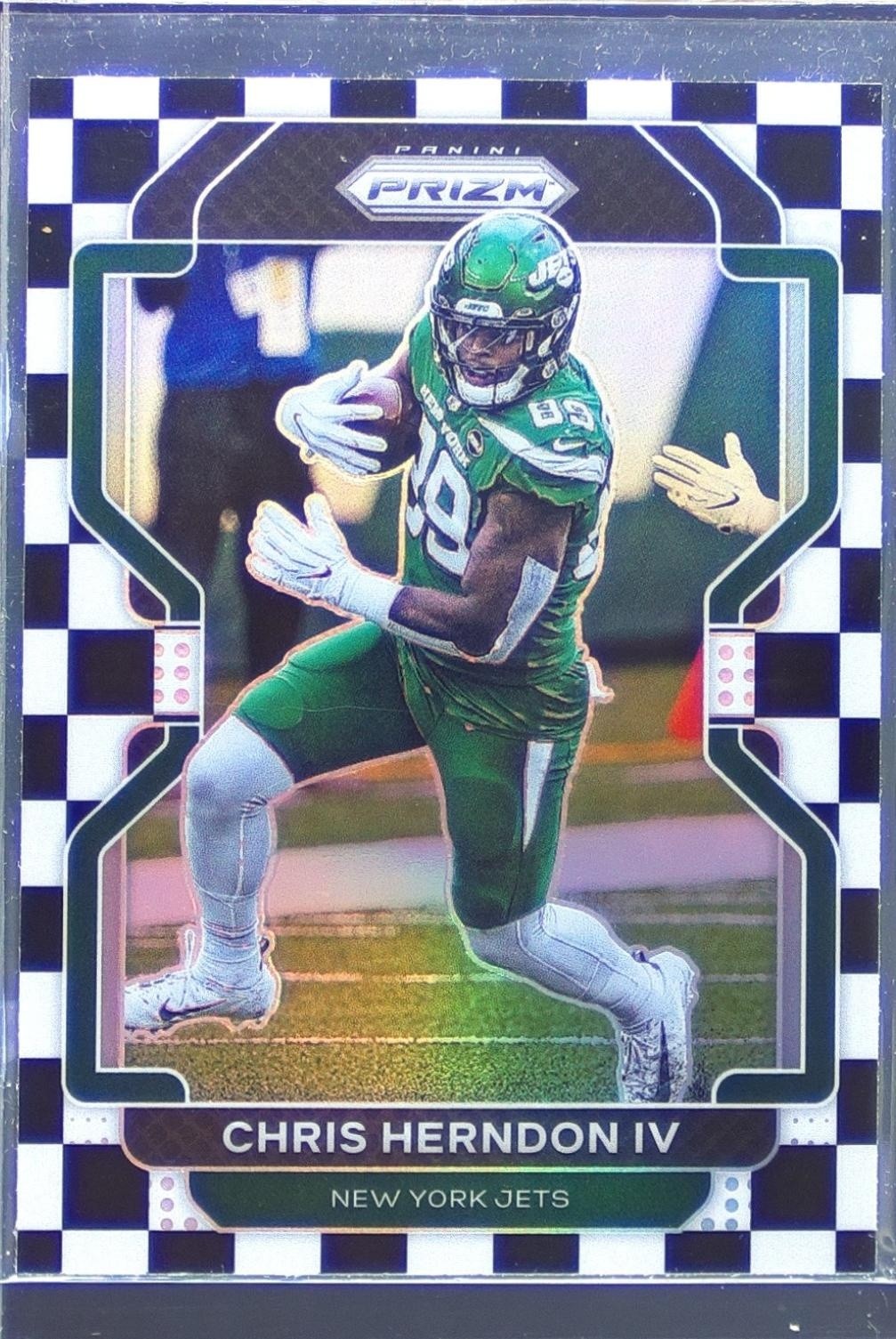 2021 Prizm Chris Herndon IV Black and White Checker #87 Jets