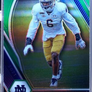 2021 Prizm Draft Picks Jeremiah Owusu-Koramoah  Green RC #147 Irish