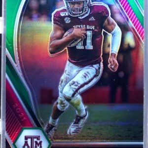 2021 Prizm Draft Picks Kellen Mond Green RC #132 Aggies