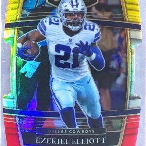2021 Select Ezekiel Elliott Red and Yellow Prizm Die Cut #11 Cowboys
