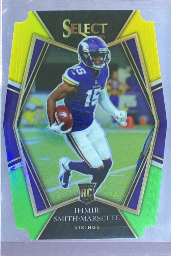 2021 Select Ihmir Smith-Marsette Green and Yellow Prizm Die Cut RC #182 Vikings