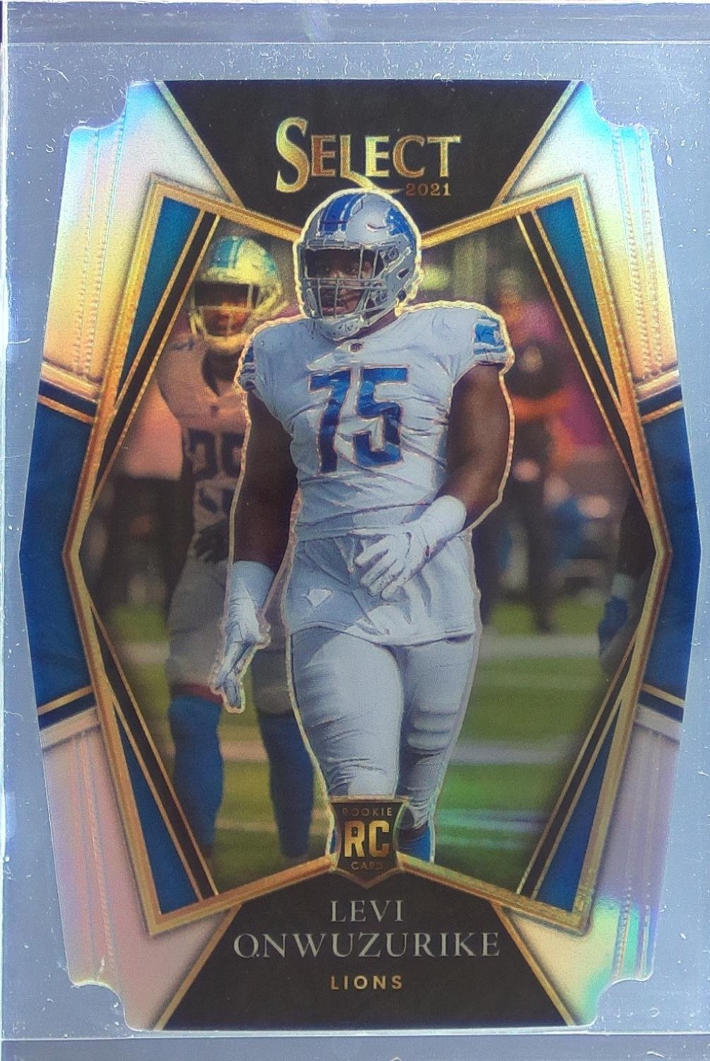 2021 Select Levi Onwuzurike Silver Prizm Die Cut RC #190 Lions