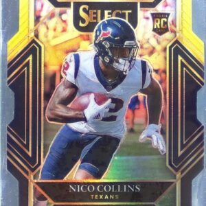 2021 Select Nico Collins Black and Gold Prizm Die Cut RC #269 Texans