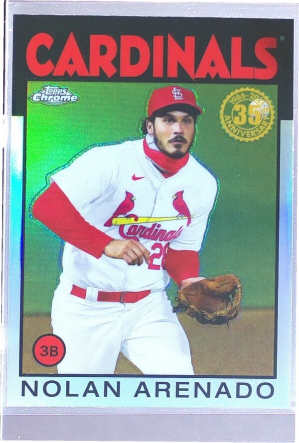 2021 Topps Chrome Nolan Arenado #86BC-5 Cardinals 1986 Topps 35th Anniversary