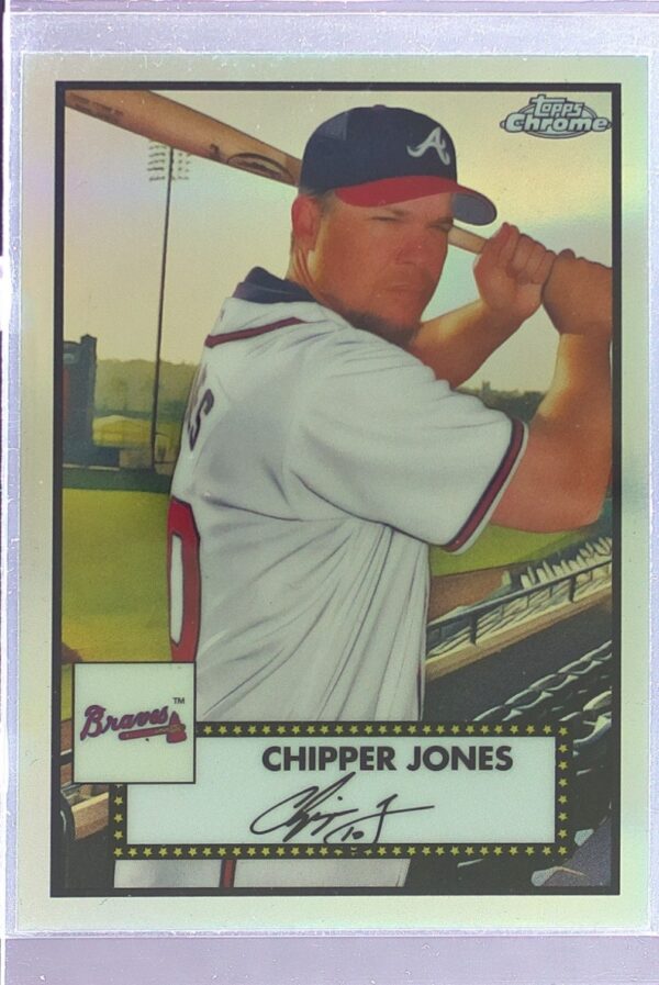 2021 Topps Chrome Platinum Anniversary Chipper Jones Refractor #680 Braves