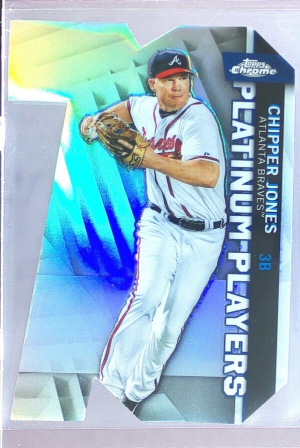 2021 Topps Chrome Update Chipper Jones #CPDC-35 Braves Platinum Players Die Cuts