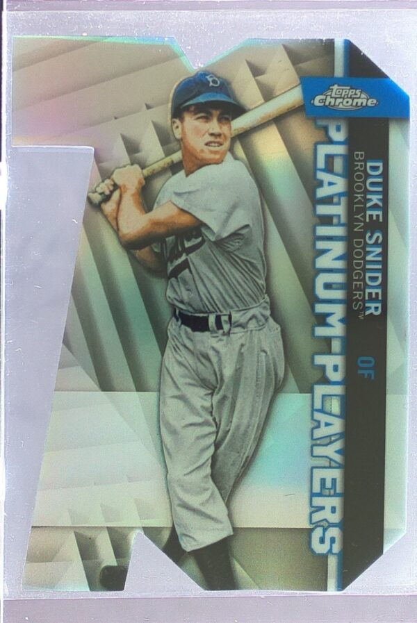 2021 Topps Chrome Update Duke Snider #CPDC-60 Dodgers Platinum Players Die Cuts
