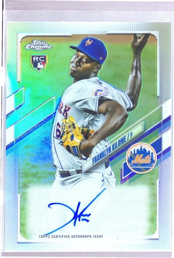 2021 Topps Chrome Update Franklyn Kilome Auto RC #CUSA-FK Mets Autographs