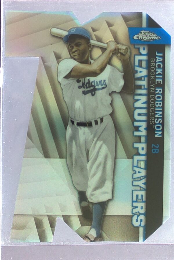2021 Topps Chrome Update Jackie Robinson #CPDC-5 Dodgers Platinum Player Die Cut