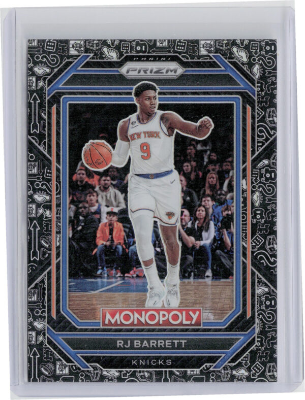 2022-23 Panini Prizm Monopoly RJ Barrett Monopoly Black Classic Icons #59 Knicks