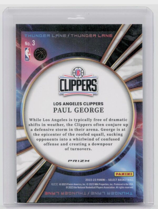 2022-23 Select Paul George #3 Clippers Thunder Lane - Image 3